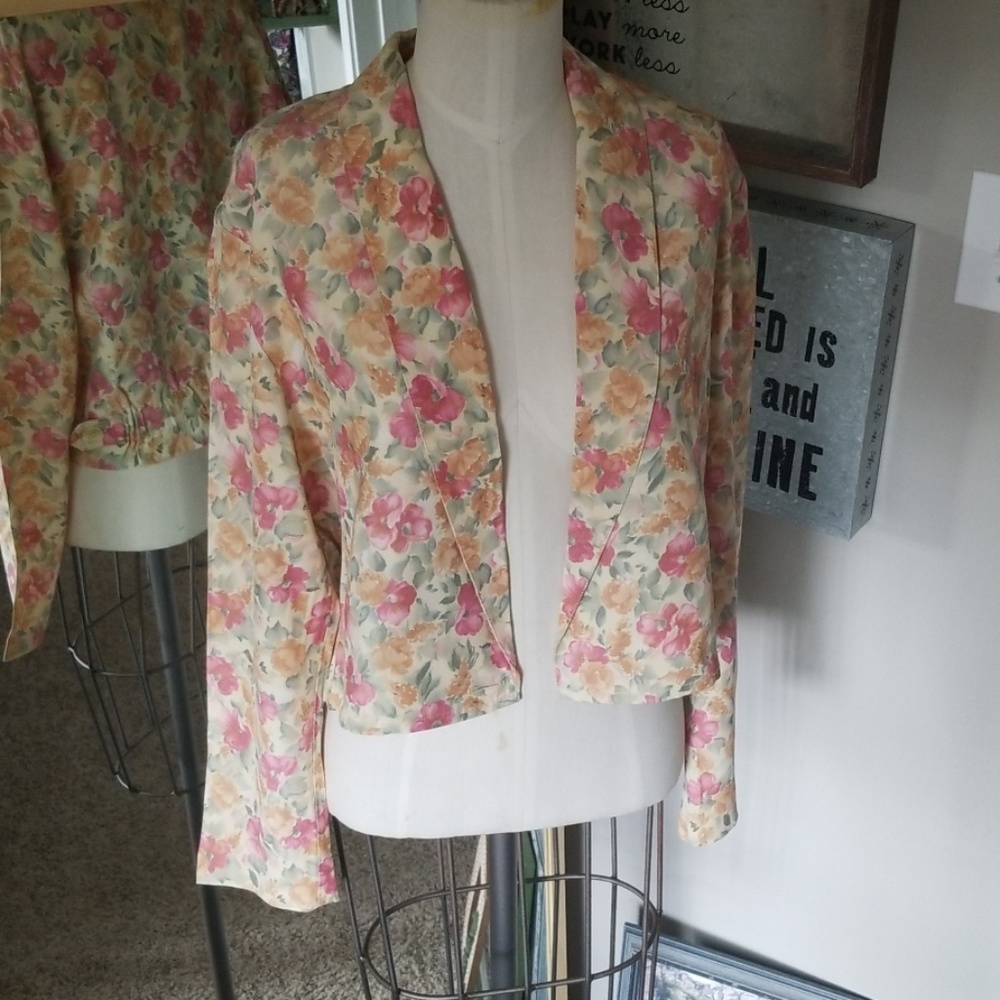 Vintage Kenneth Mitchell Floral Blazer